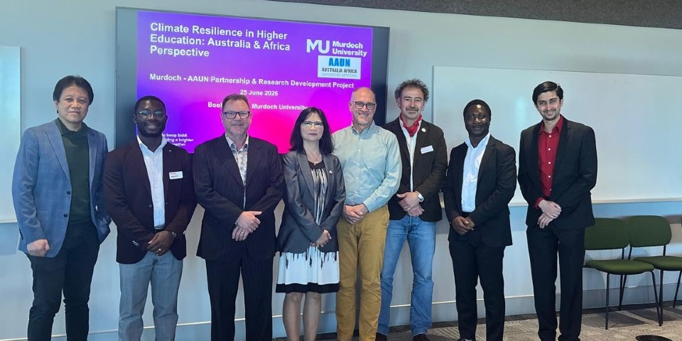 A panel of academics as part of the Australia and Africa collaboration.