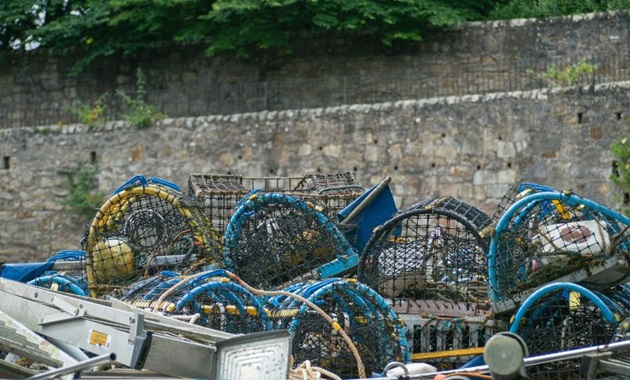 Crabbing nets on a boat.
