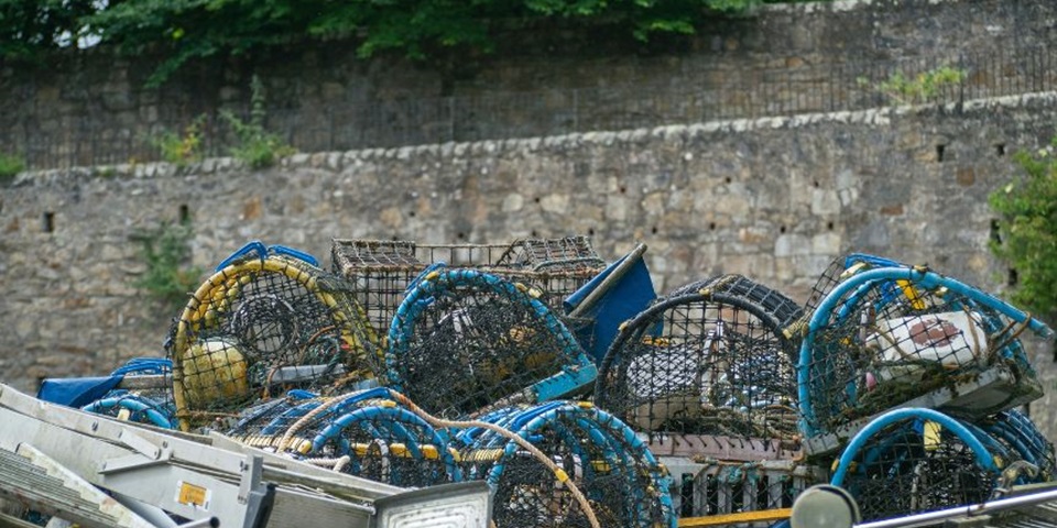 Crabbing nets on a boat.