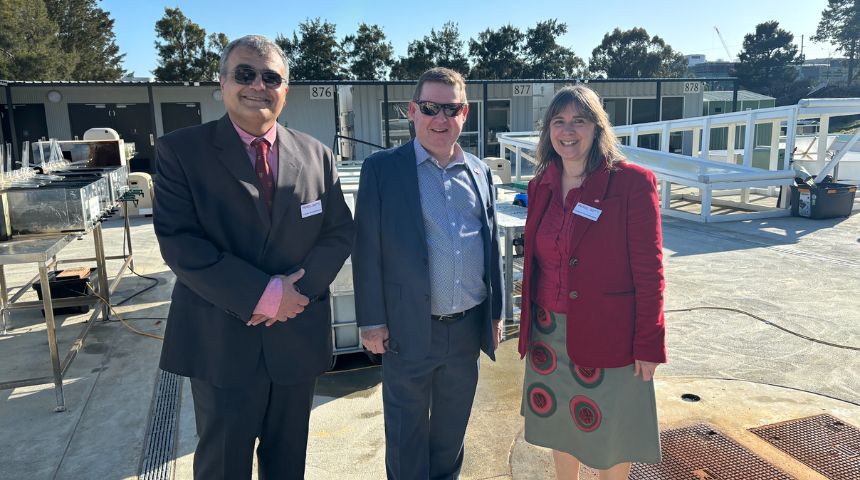 Professor Navid Moheimani, DVC Global Engagement Professor Simon McKirdy and Professor Treena Burgess