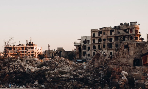 Ruins around the Citadel of Aleppo, Syria