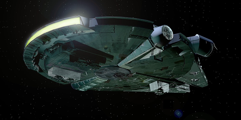 Star Wars spaceship Millennium Falcon