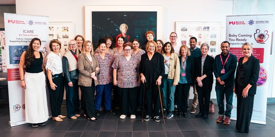 BCYR and South Metro Health Service teams posing in a line, smiling.