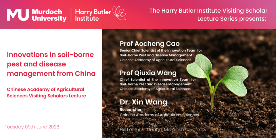 Lecture title with image of seedling in dirt