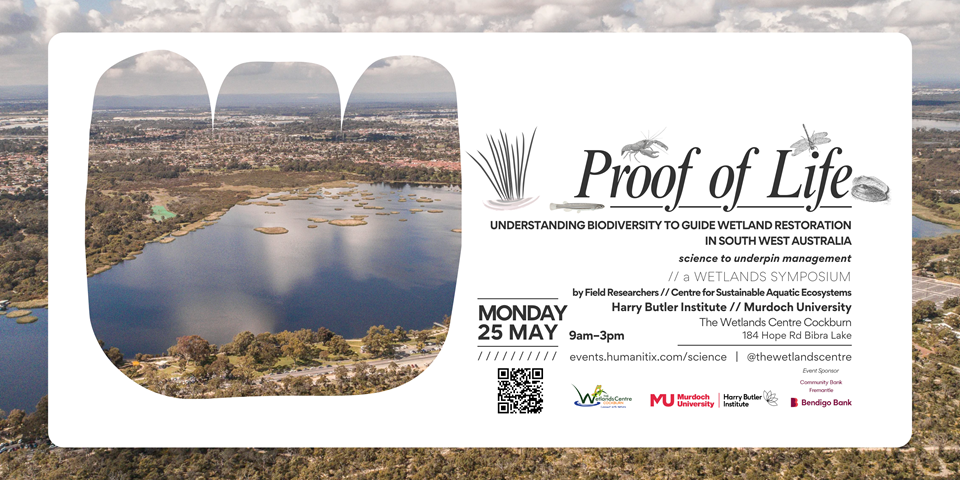 Proof of Life symposium image with wetland background