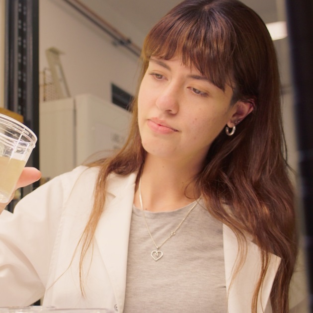 Ana Christina in the lab