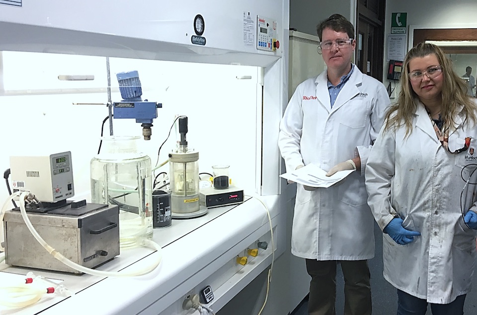 HBI Hydrometallurgy researchers and lab equipment