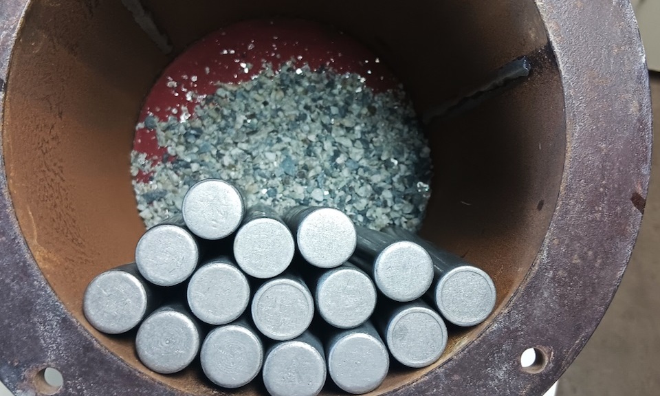 Photo of a mineral processing process