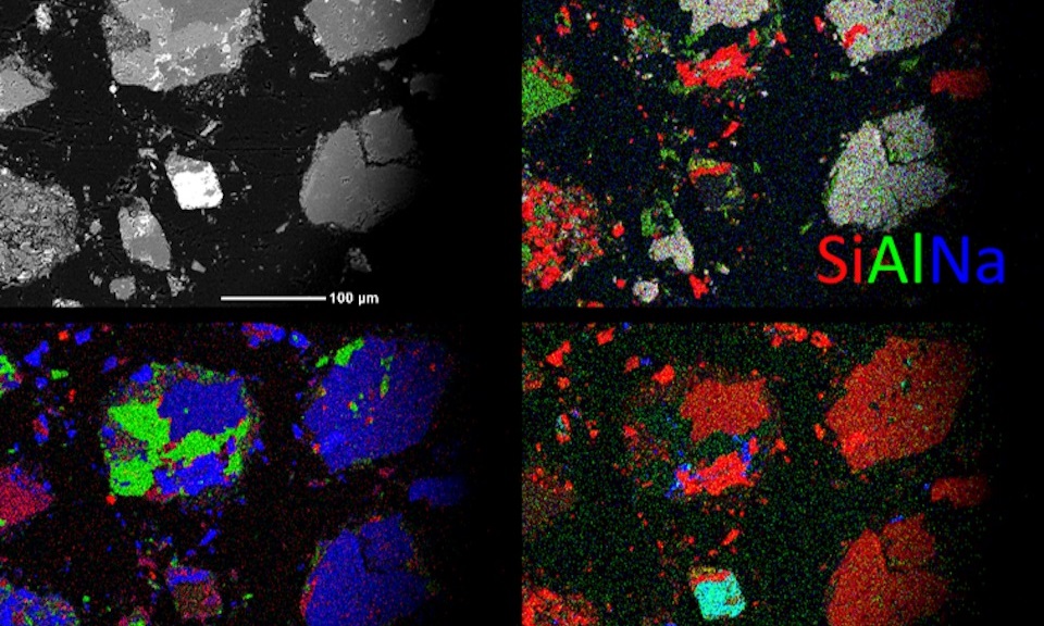 Microscoping image of minerals