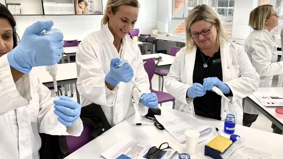 Teachers being trained in biotech