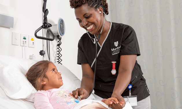 nurse with young girl
