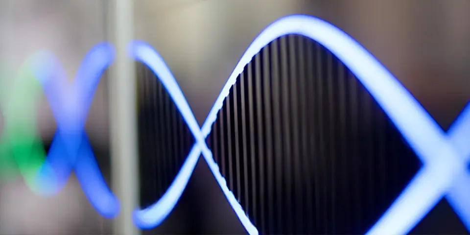 Wave graphic on lab machine
