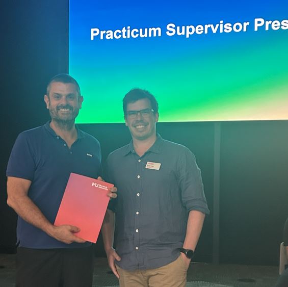 Anthony Brideson, practicum supervisor and Dr Paul Goods (Discipline Lead of Exercise Science)