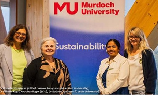 PRME Representatives pictured left to right: Dr Donella Caspersz (UWA), Vesna Sampson (Murdoch University), Dr Dilhani Kapu Arachchilage (ECU), Dr Robyn Ouschan (Curtin University).