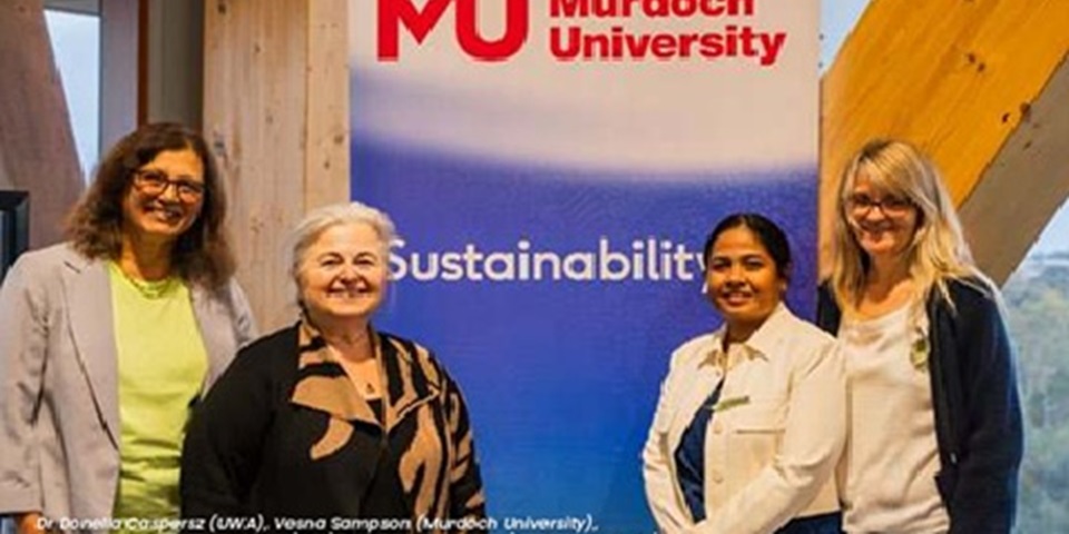 PRME Representatives pictured left to right: Dr Donella Caspersz (UWA), Vesna Sampson (Murdoch University), Dr Dilhani Kapu Arachchilage (ECU), Dr Robyn Ouschan (Curtin University).