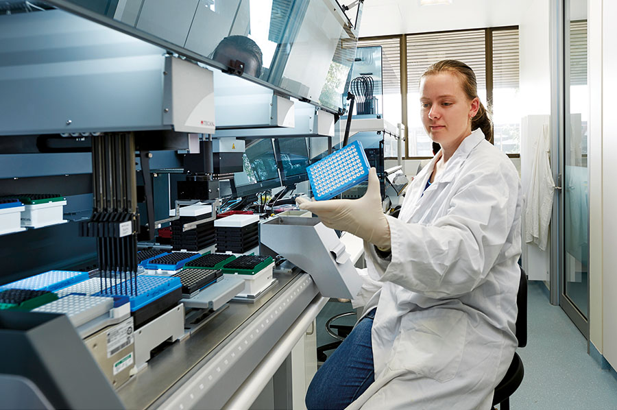 Woman researcher in lab