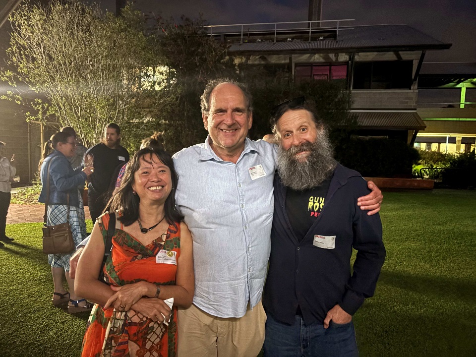 Alumni guests Dr Kim Chi Tran, Mark Brinkworth and Matthew Menzel (left to right)