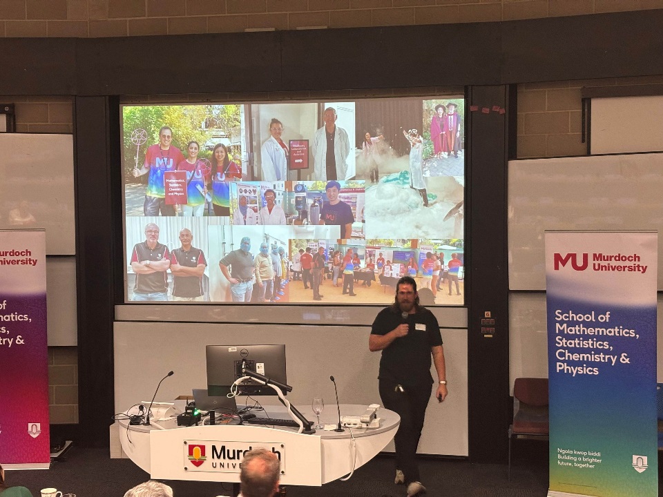 Dr Todd Gillam, Lecturer and Research Fellow in Chemistry presenting