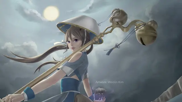 Illustration of female anime character