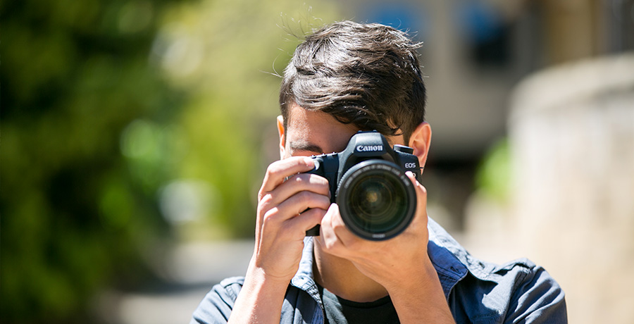 Photographer taking photo