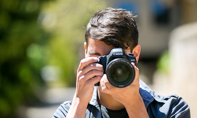 Photographer taking photo