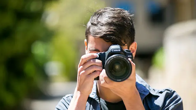 Photographer taking photo