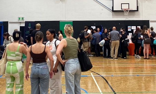Group of people at Veterinary Careers Fair