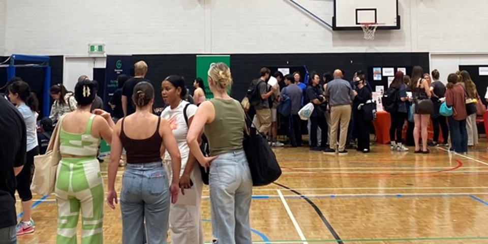 Group of people at Veterinary Careers Fair