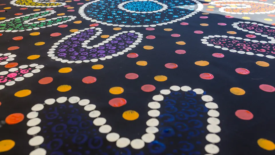 first nations artwork dot painting