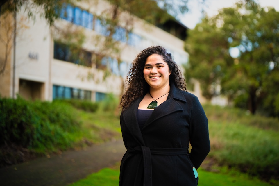 Kyanna standing on Murdoch campus